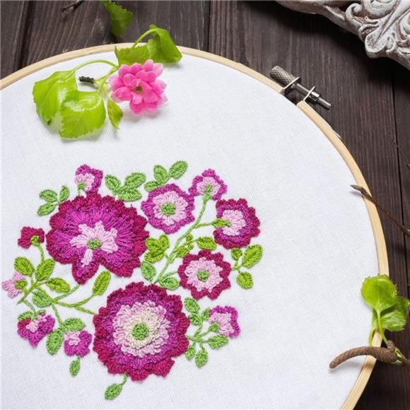 262 Pack Embroidery Thread Floss Kit Including 200 Colors 8 M/Pcs Cross Stitch - Picture 3 of 7